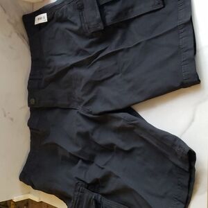 Goodthreads Men's Slim-Fit 11" Comfort Stretch Canvas Cargo Short in Black SZ 42